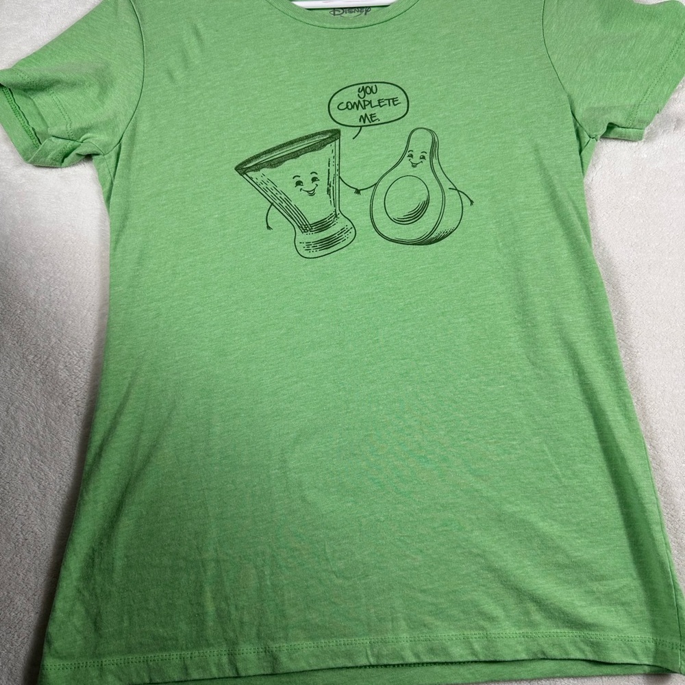 Disney World Green “You Complete Me” Avocado & Margarita Graphic Tee – Size L